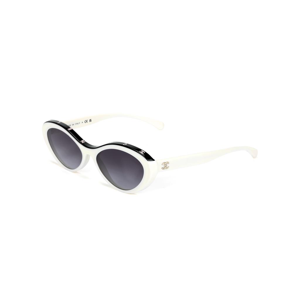 Chanel Full Frame Cat Eye Sunglasses Women Sunglasses White CH5416-C1763-/S6