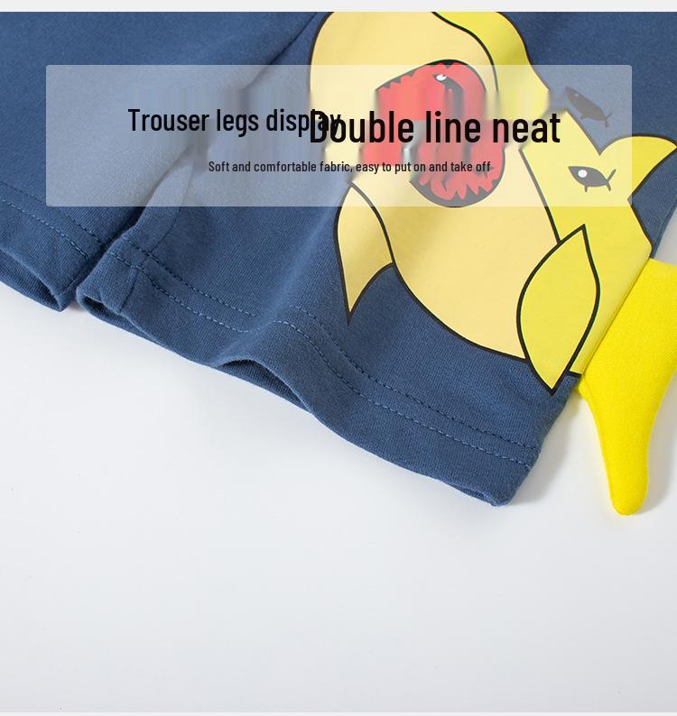 Korean Style Cartoon Shark Summer Shorts for Boys - Children's Clothing