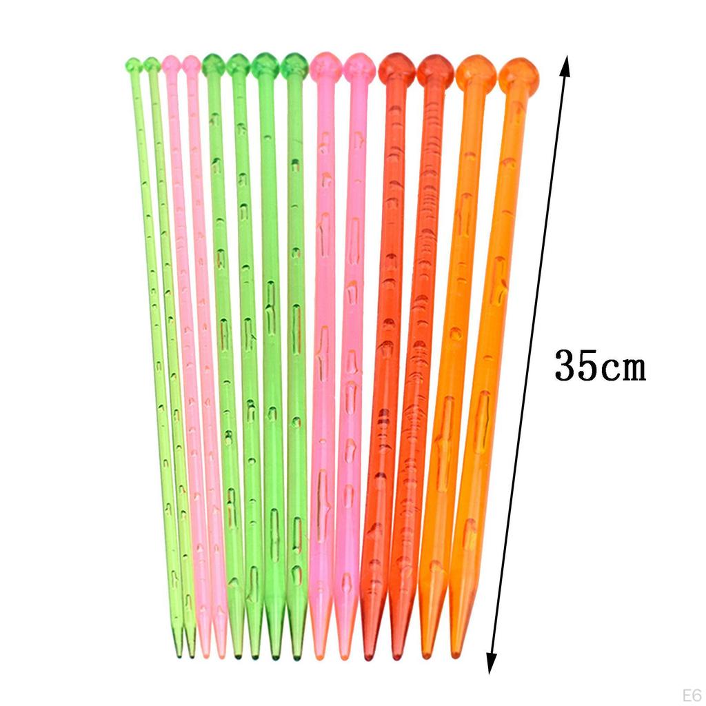 14 ks Pletení 4,0 mm 5,0 mm 6,0 mm 7 mm 8 mm 9 mm 10 mm Ruční šití Rovné Jednobodové Plastové pro