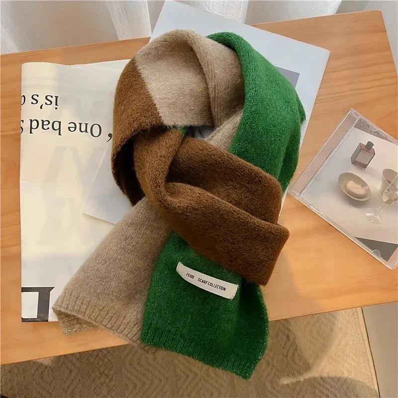 

Warm Knitted Skinny Neck Women Scarf Fashion Winter Solid Soft Cashmere Woolen Yarn Korea Style Casual Travel Bufanda Echarpe