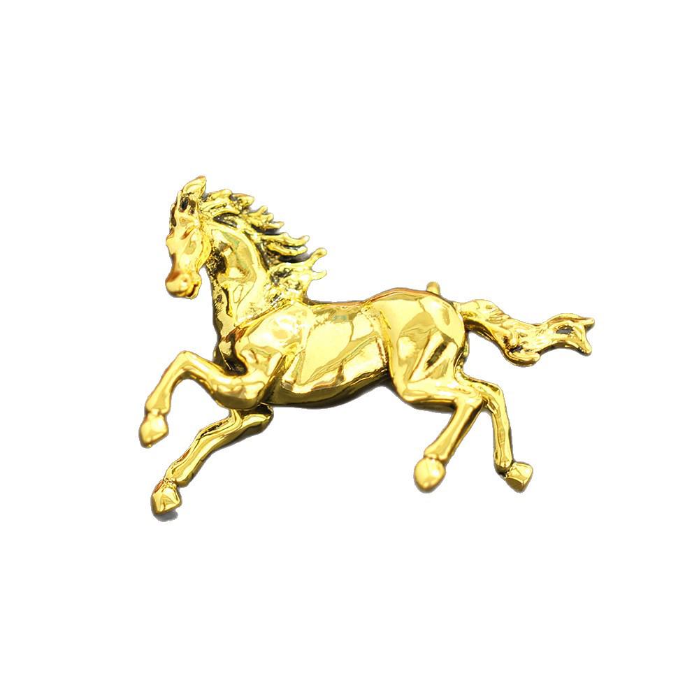 Retro Zodiac Galloping Horse Brooch: Three-Color Enamel Pin Accessory for Men