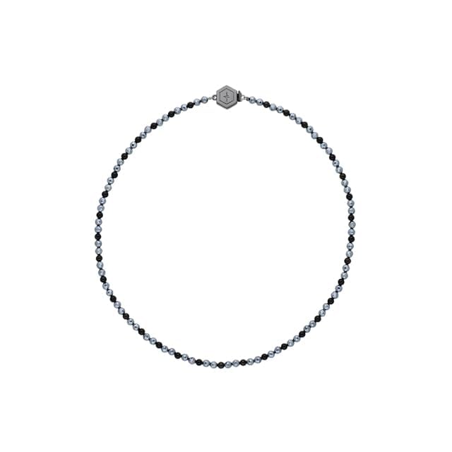 

Tech Necklace BT6 Natural Stone Black Tourmaline Tourmaline 6mm L Size [ZAAP] (Black / 47cm)