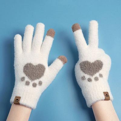Dicke Warme Kinder Handschuhe Winter Finger Fäustlinge Nette Cartoon Frauen Warme Ski Handschuhe Winter Weibliche Handschuhe Weihnachten