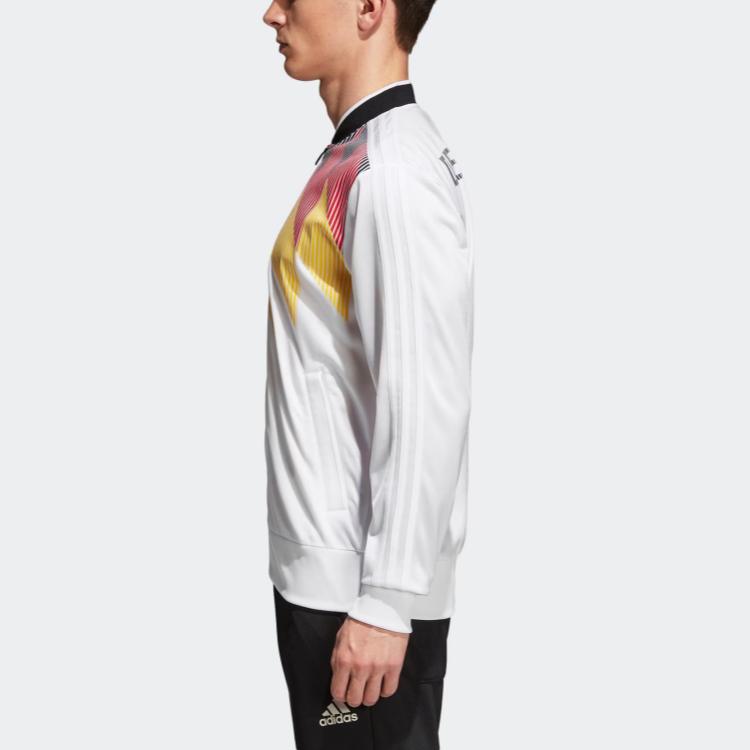 Adidas Deutschland Team Sportlich Lässige Windjacke Herren Jacke Weiß CF1735