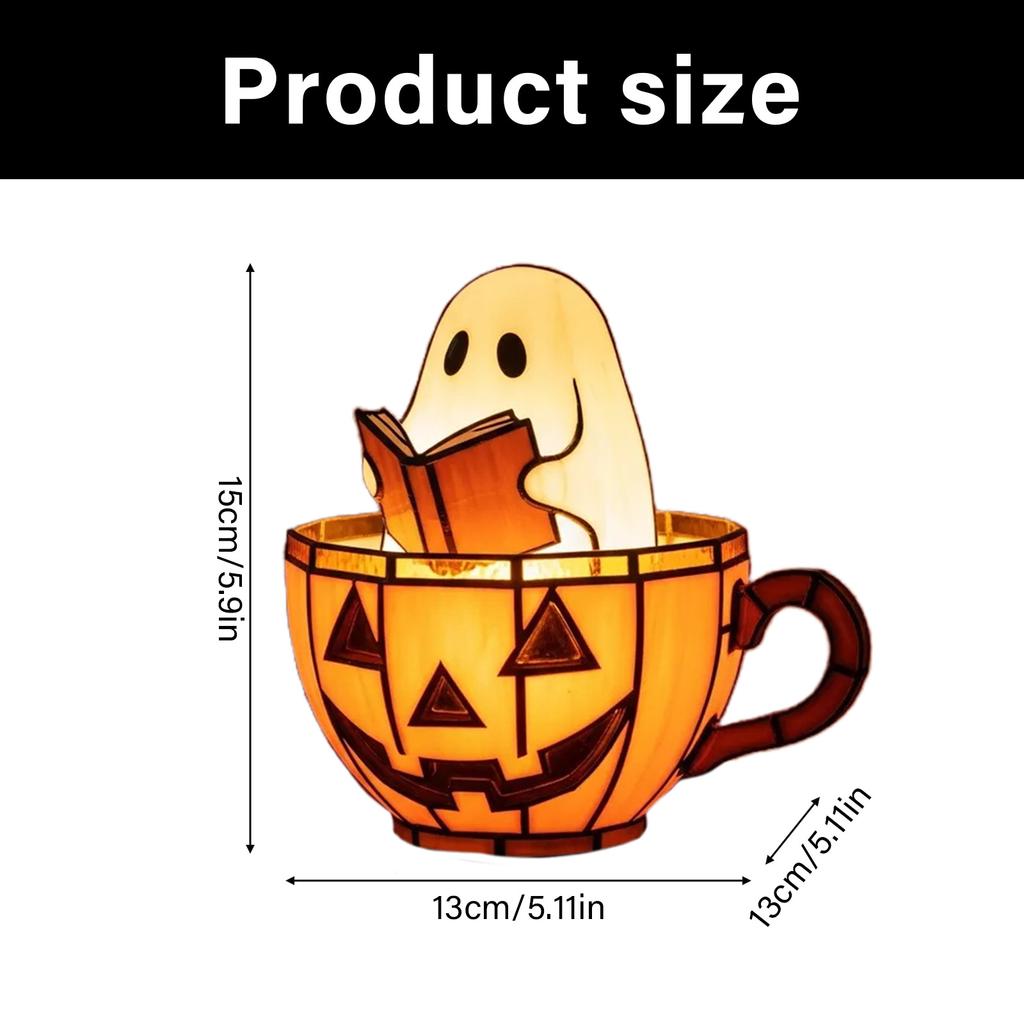 Halloween Resin Decorative Lamp For Home Party Indoor Outdoor Festival Display Hand Carved Artwork Safe Crafts