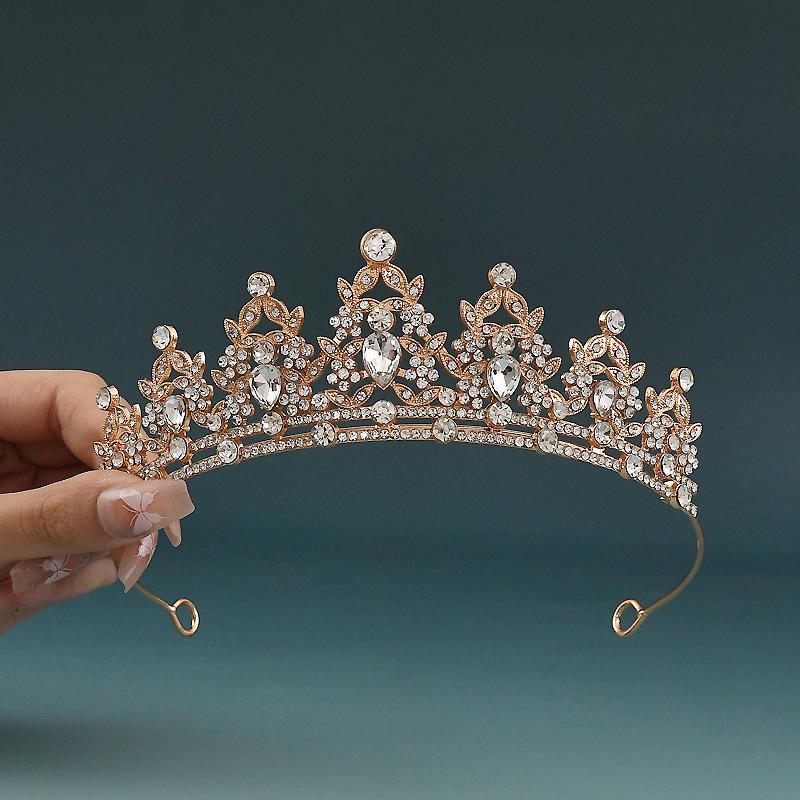 Girls' Princess Crystal Crown Headband - Children's Birthday Gift Hair Accessory