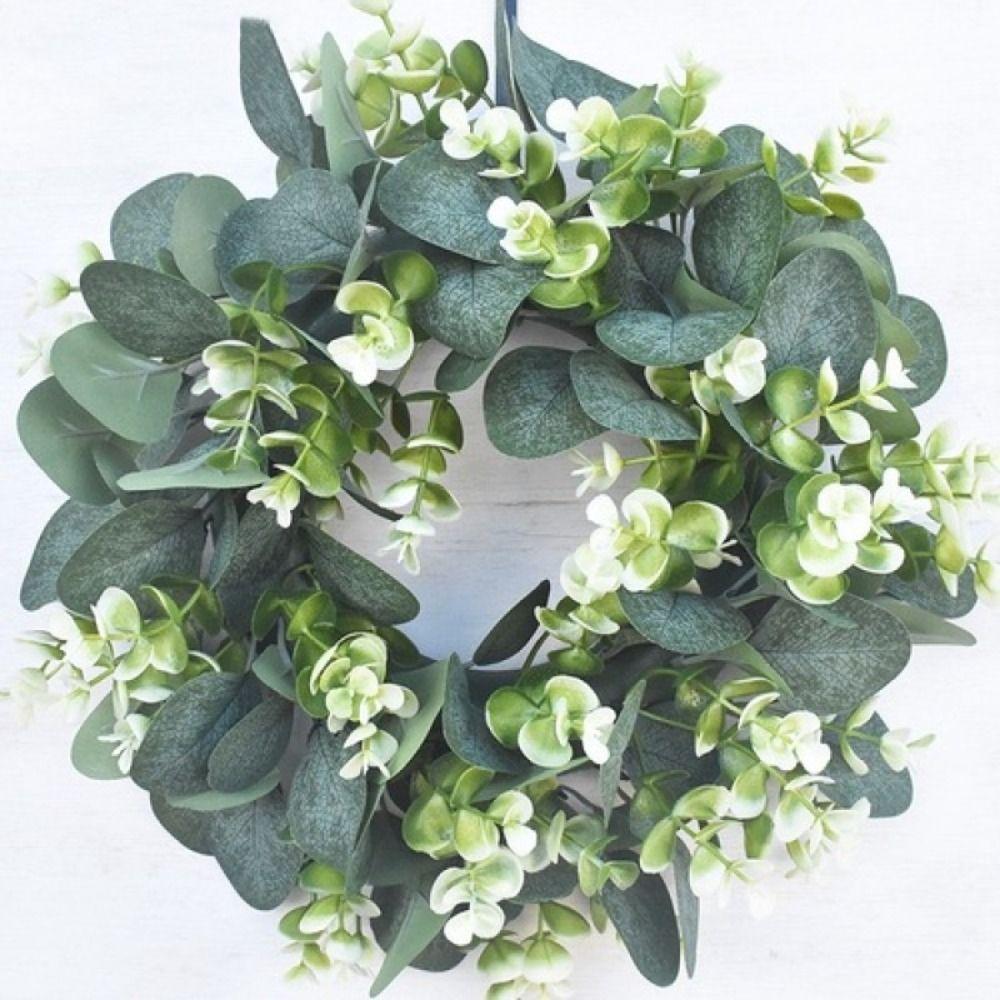 

Green Artificial Eucalyptus Handmade Eucalyptus Wreath Reusable Home