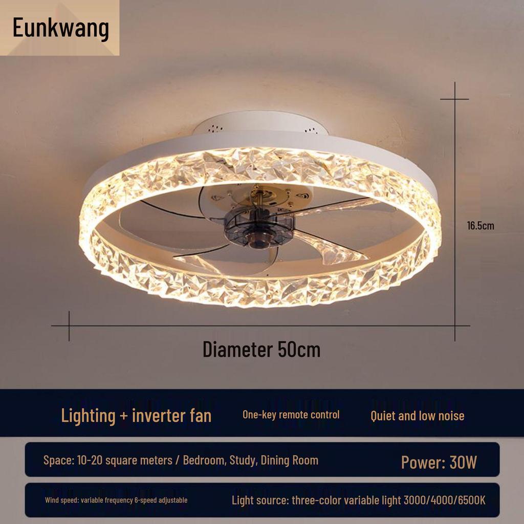 Luxury Ceiling Fan Light for Bedroom, Study, and Dining Room
