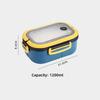 JUSTINLAU Student Lunch Box Plastic Compartments Double Layer Food Container Portable Office Workers Bento Box Microwave Safe