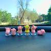 6Pcs Home Crafts Statue Piggy Center Console Decoration Car Dashboard  Dolls Car Ornaments Auto Accessories