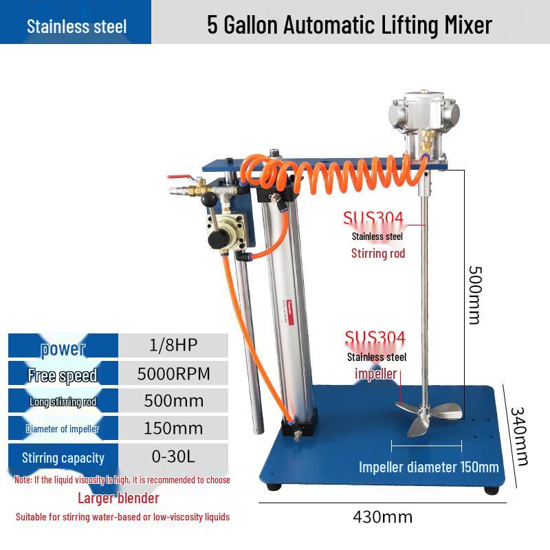 Automatic Lifting Pneumatic Mixer