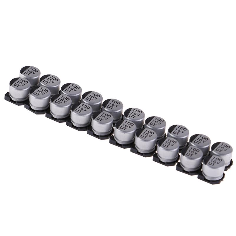 20 Pcs Smd Electrolytic Capacitors With Specifications Of 6*5 Mm 16V 100Uf