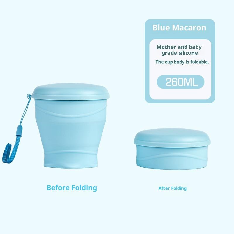 180ml Mini Folding Cup Silicone Retractable Cup Outdoor Travel Coffee Telescopic Drinking Mug With Lid