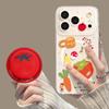 Splashing Ink Tomatoes Are Suitable for Apple 17 Magnetic Attraction 16promax Bracket 15iphone14 Simple 13 Soft Phone Case