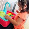 Kitchen Toy Plastic Dish Wash Sink Set With Faucet Pretend Play Cleaning Housework Educational Role Play Kitchen Water Fun Toys