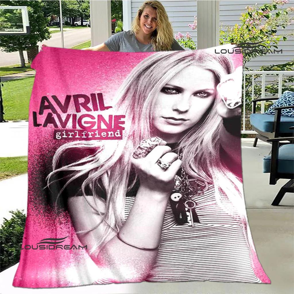 Singer AVRIL LAVIGNE Printed blanket Flannel Warm blankets Soft and comfortable blanket bed linings cubre cama Birthday Gift