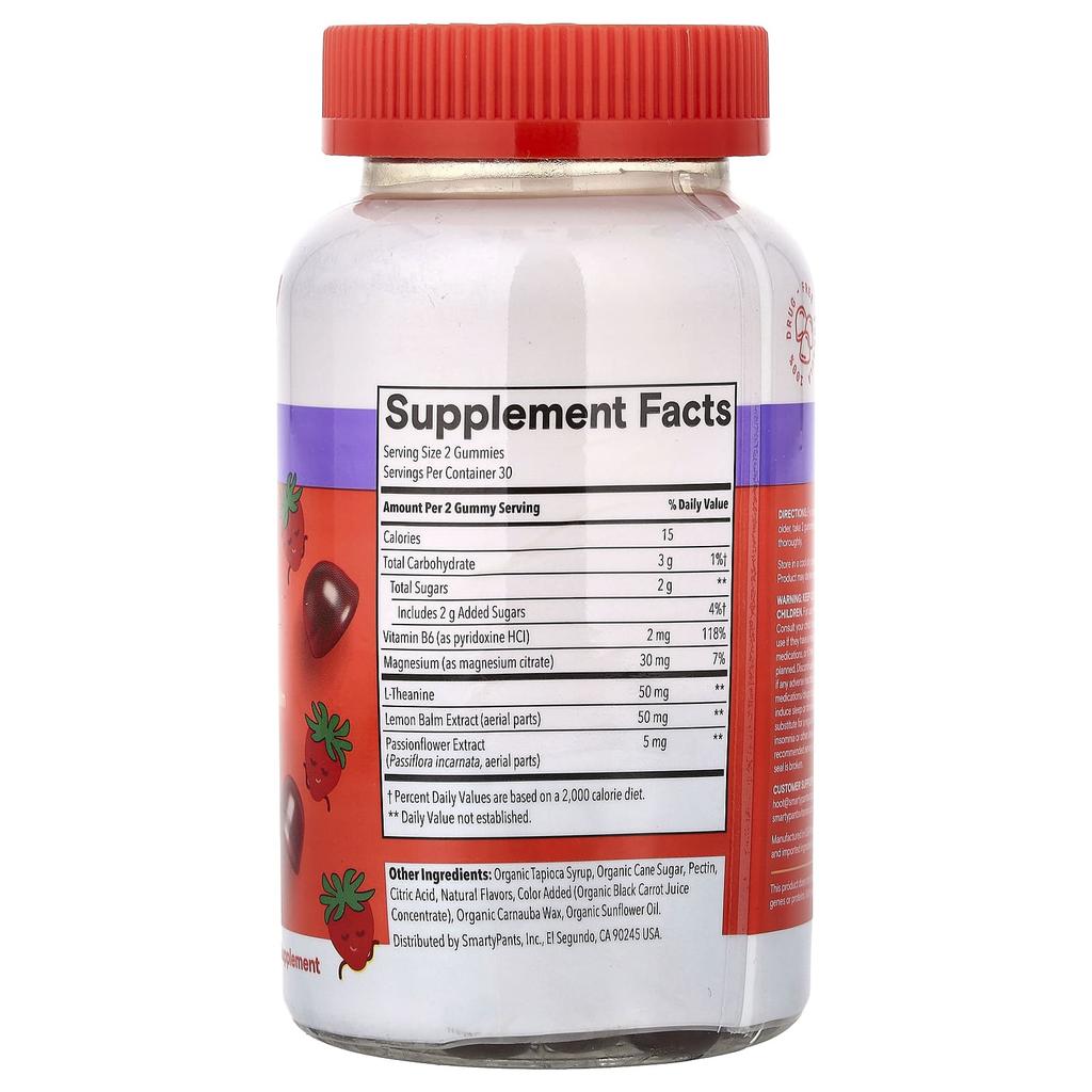 SmartyPants Kids Sleep Melatonin Zero Gummies, Strawberry Flavor, 60 Gummies