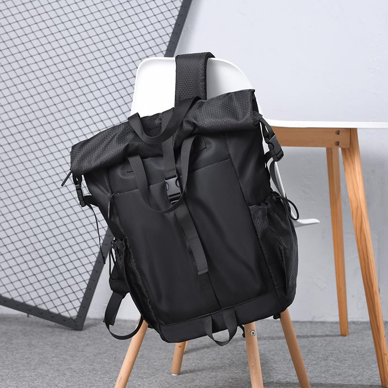 Contrast Color Backpack Men's Backpack Large Capacity Schoolbag for Students