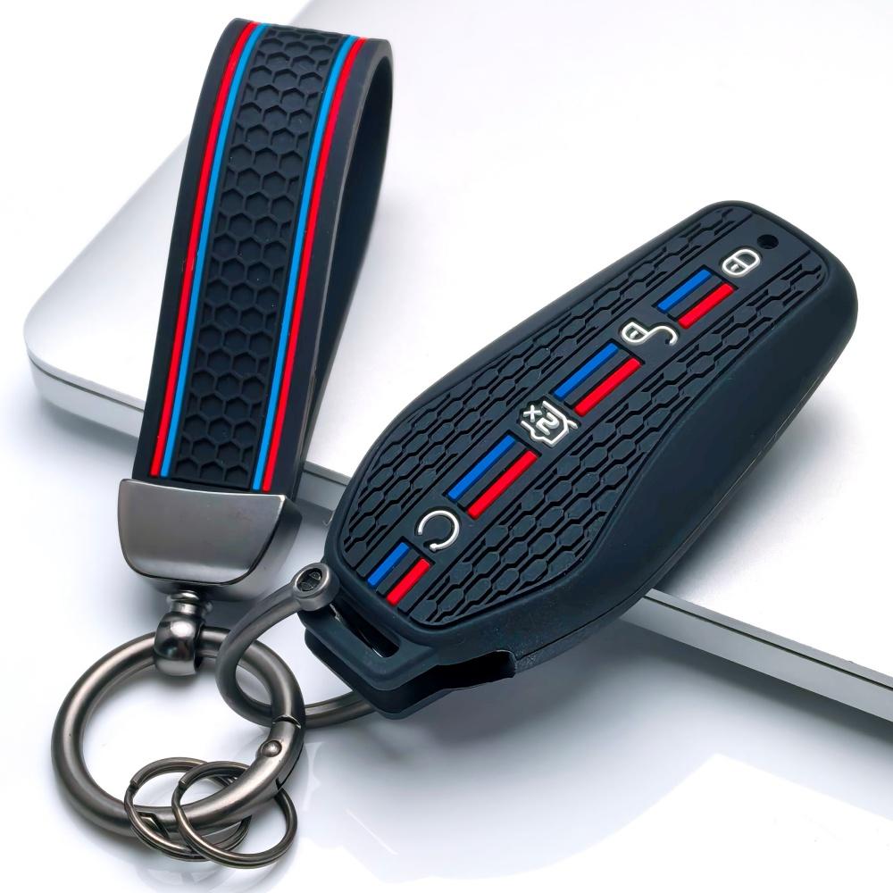 Silicone Car Key Cover Case Compatible with BYD Atto 3 Tang DM-i Han EV Song Plus EV Seal, Fits BYD Atto Tang DM-i Han EV Song Plus Seal Dolphin