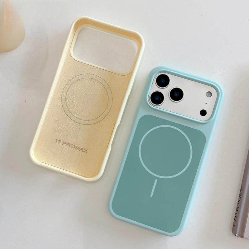 For Magsafe Magnetic Wireless Charging Solid Color Liquid Silicone Phone Case For iPhone 17 Pro Max 17 17 Pro Bumper Back Cover