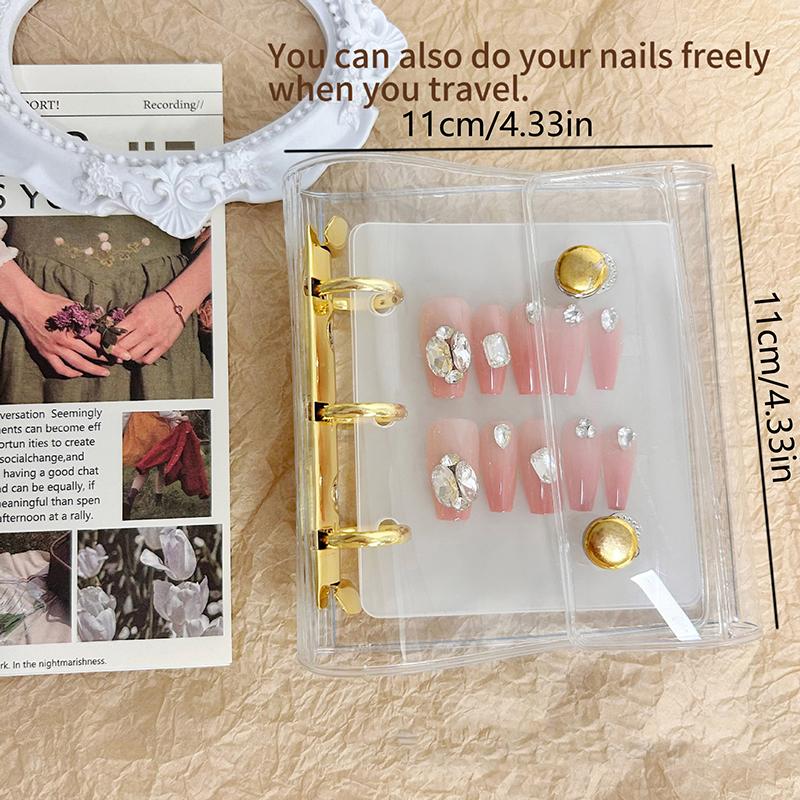 Nail Art Piece Storage Book Nail Tips Exhibition Photo Album Card Clip Display Board Diy Simple Album Book Manicure Collector