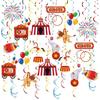 KX4B Whimsical Hanging Ornament 30 Count Paper Circus Theme Party Decorations For Kids Adults Festival Event
