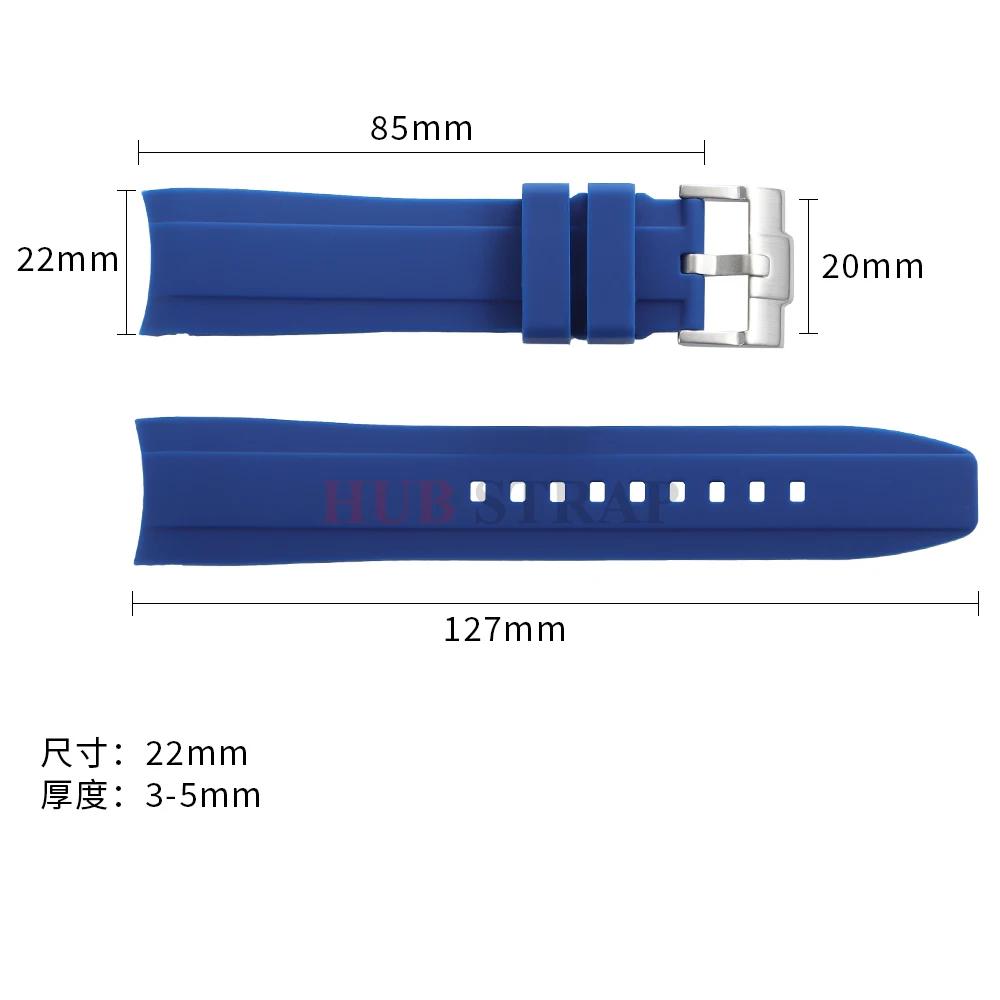 20mm 22mm Strap for Swatch for Moonswatch Curved End High Quality Silicone Watchband Replacement Wristband Sport Watch Band