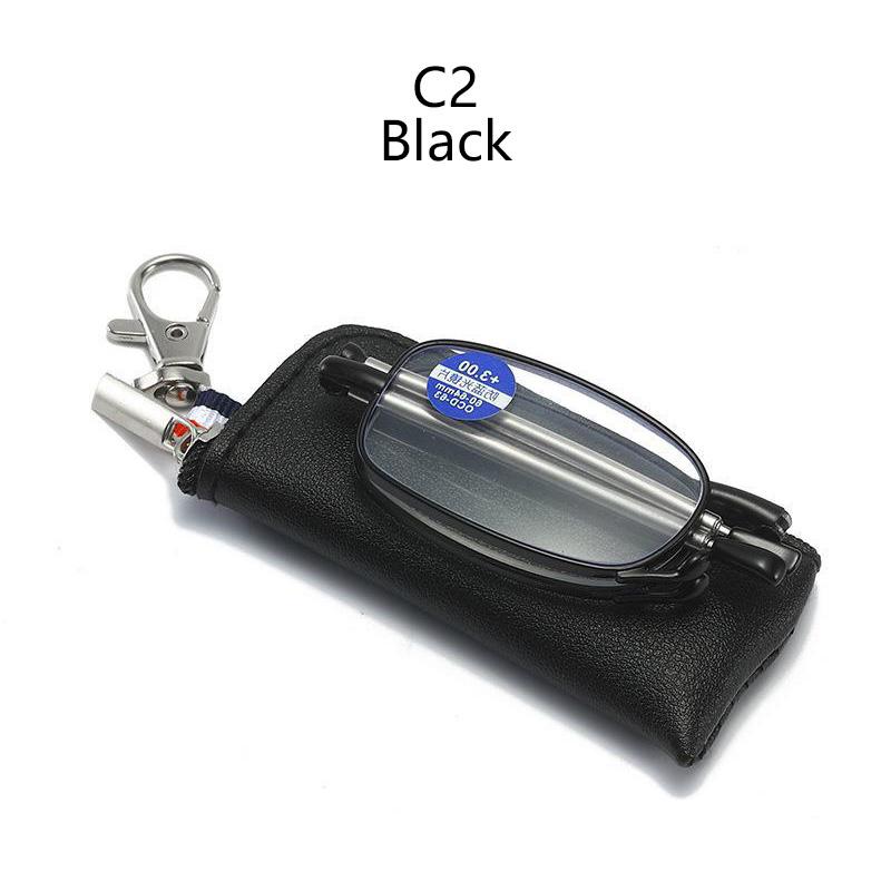 

Folding Reading Glasses For Women Small Frame Metal Glasses With Original Box Portable Black Men Farsighted Glasses +1 To +4 +1.0