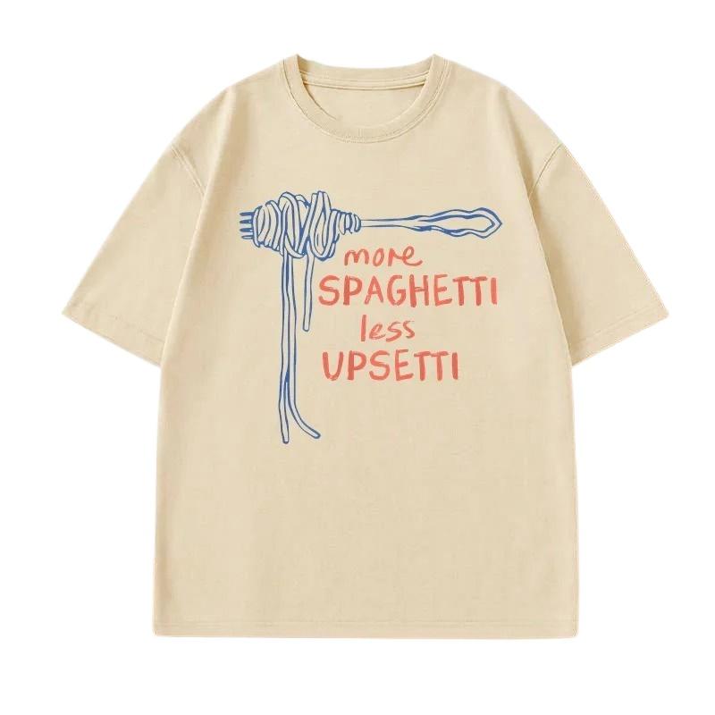 2026 Spaghetti T Shirt Funny Food T-Shirt Foodie Food Humor Printed Tshirt Cotton Short Sleeve Fast Shipping Pure Cotton Tees Clothes
