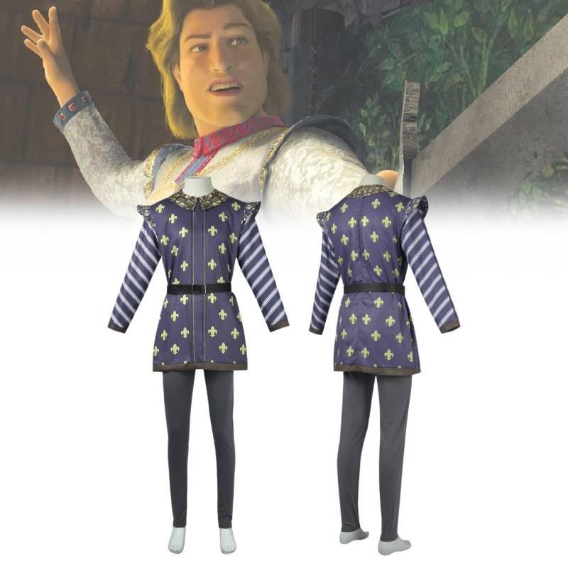 Shrek 3 Prince Charming Cosplay Costume Polyester Blend For Men 2024 Summer