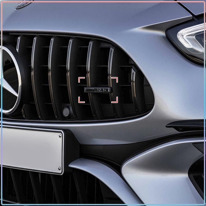 AMG Logo Car Front Grille Badge Emblem Auto Exterior Accessories For Mercedes Benz W205 W177 W212 W213 W221 W220 W176 ML G63 E63 GT
