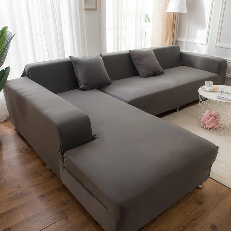 1pcs Sofa Cover for Corner Sofa L-shaped Sectional Sofa Elastic Wine/Grey Pet Friendly Slipcover for Armrest