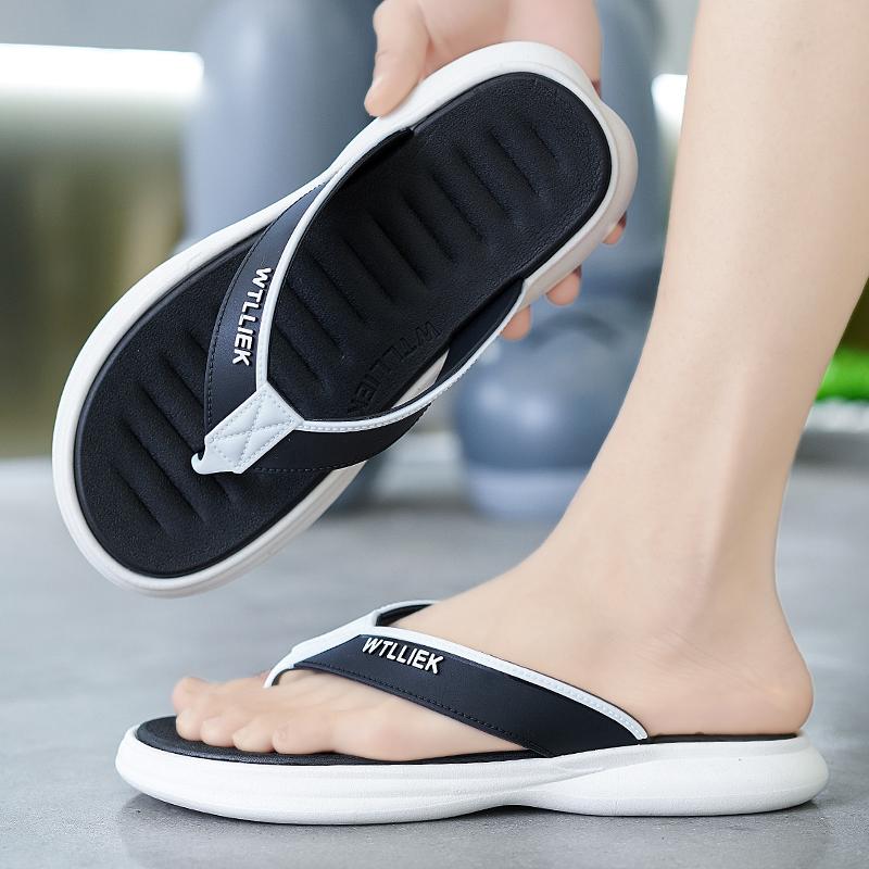 Men's Flip Flops Summer Versatile EVA High Elastic Soft Sole Comfort Beach Men's Slippers Fashion Youth Outdoor Casual Sandals