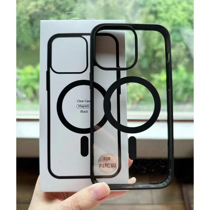 Applicable To Apple 14 Magnetic Phone Case IPhone 15 Pro Matte Color Transparent Acrylic Magsafe