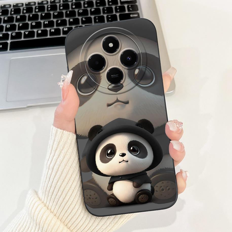 For Xiaomi Redmi 14C Case Poco C75 Cover 2024 Cute Panda Rabbit Cartoon Soft Matte Silicone Back Cover For Redmi14C PocoC75 Case