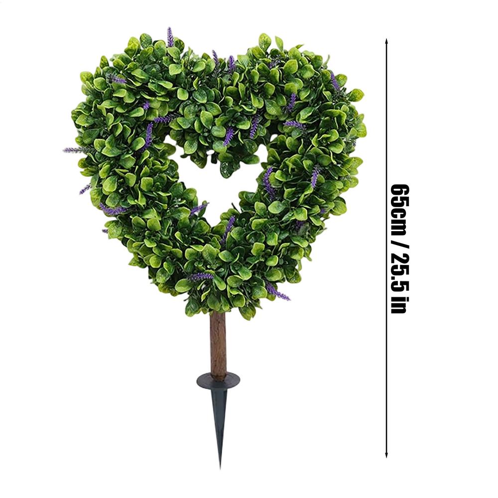 Fake Plant Heart Shaped Valentines Plant Decor Faux Plants For Outside Yard Wedding Home Farmhouse Decor Artificial Plants