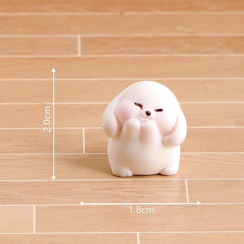 Creative Mini Cute Rabbit Small Ornament Cartoon Kawaii Bunny Micro Landscape Decoration Crafts Car Interior Accessories Gifts