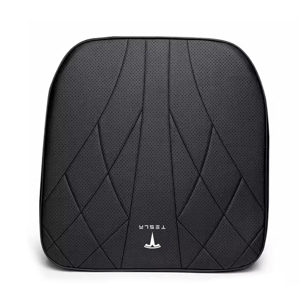 Car Leather Seat Headrest Lumbar Back Support Cushion Neck Pillow For Tesla Model 3 Model Y Model S X Cybertruck Roadster SpaceX