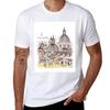 Florence Rooftops Illustrated Travels Tshirt All Match Basic Short Sleeve Top Tshirt