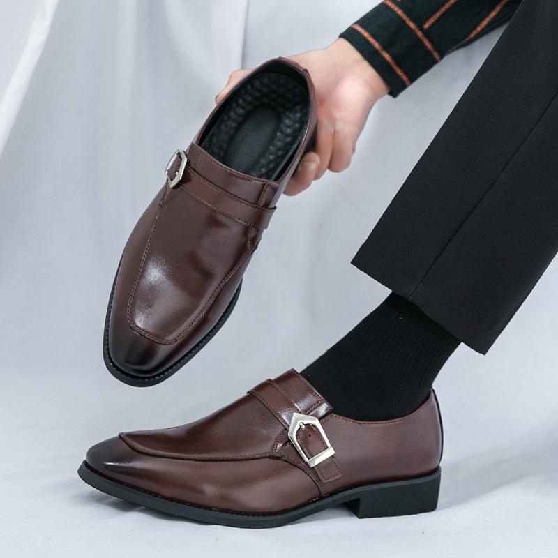 Luxuriöse Neue Designer Monk Strap Slipper Für Herren Braun Schwarz Lackleder Kleidschuhe Casual Schuhe Hochzeitskleid Homecoming Schuhwerk