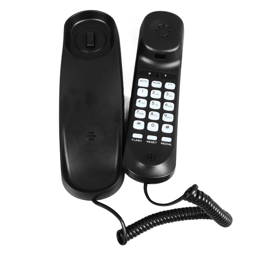 Wall Mountable Telephone Multifunctional Clear Sound Corded Landline Phone for Home Hotel