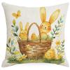 New Easter Pillowcase Country Cartoon Rabbit Easter Egg Pillowcase Sofa Cushion Pillowcase