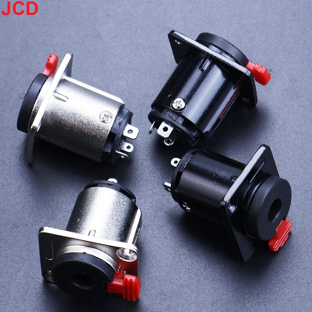 1P 6.35mm Stereo Female Jack Panel Mount TRS 1/4 Inch Female Socket Chassis Microphone MIC Audio Cable Connector Terminal Guitar