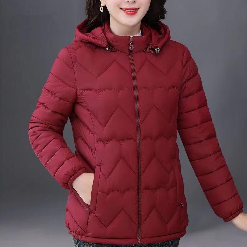 Plus-size Autumn Winter Solid Color Hoodie Fashion Women Warm Zipper Coat Loose Casual Tide Jacket Thin Down