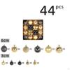 44 Count Christmas Baubles Ornaments for Tree Decoration Set Seasonal Celebrations