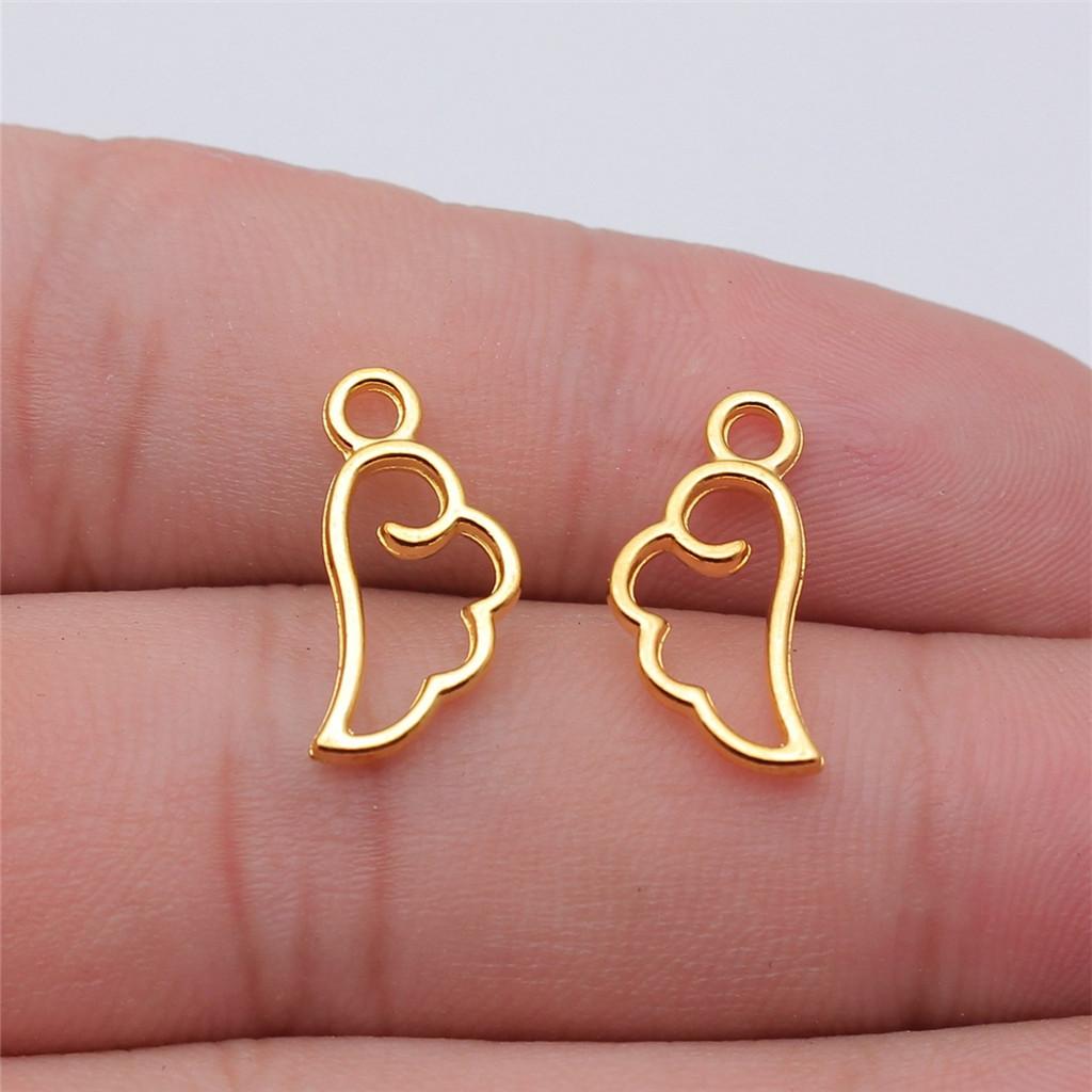 Small Angel Wings Fairy Detail Charm Antique Bronze Zinc Alloy Jewelry Making Supplies Jewelry Making Accessory Charms
