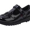 Kickers Girls Stardust Patent Leather T-Bar School Shoes