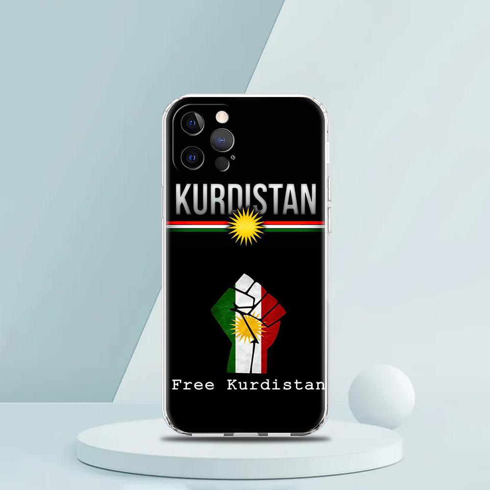 K-Kurdistan Flag Phone Case for iPhone 16 15 14 13 12 Pro Max Transparent Soft for iPhone 11 Pro Max 7 8 Plus XS XR Shell Capas