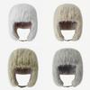 Lady Windproof Faux Mink Fur Trapper Aviator Cossack Cap Warm Earflap Hat Winter