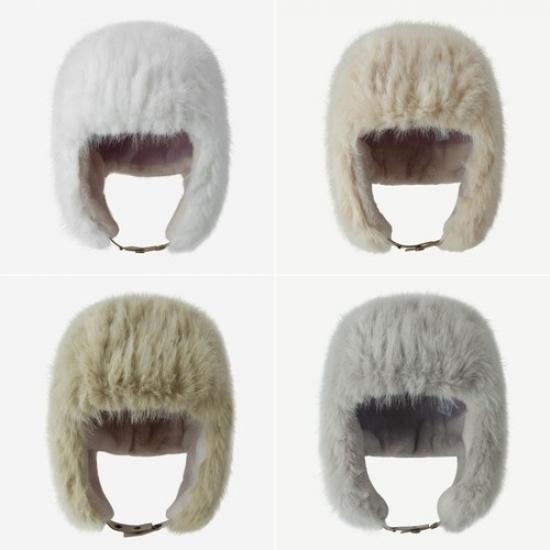 Lady Windproof Faux Mink Fur Trapper Aviator Cossack Cap Warm Earflap Hat Winter